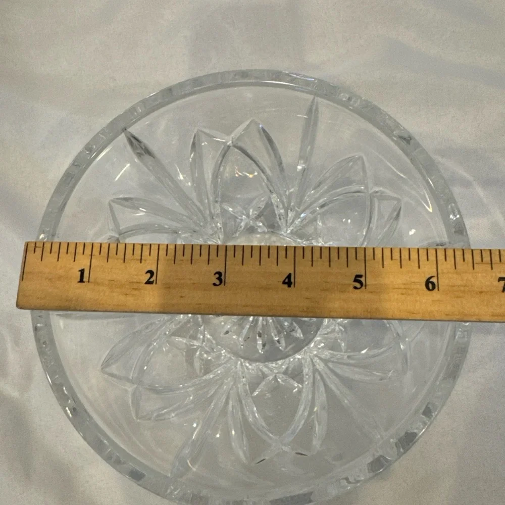 Elegant Waterford Crystal Cut Glass Flower Vase Brookside Pattern, 6.5” Tall